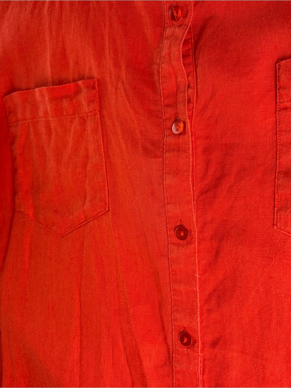 Eileen Fisher Made in USA Organic Irish Linen button down Shirt Women’s Size M - Picture 6 of 9